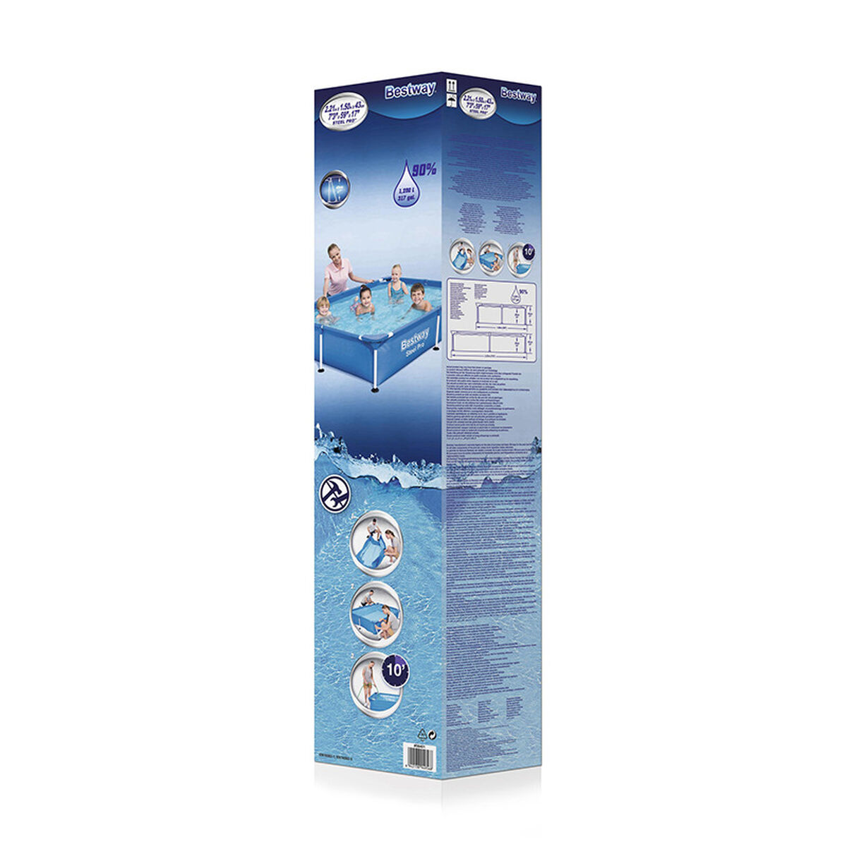 Bassein Eemaldatav Bestway 221 x 150 x 43 cm